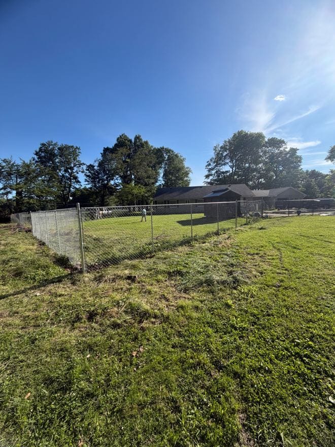 Chain link fence line