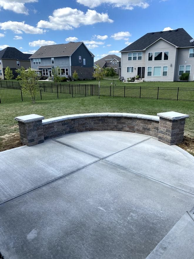 Stamped concrete patio